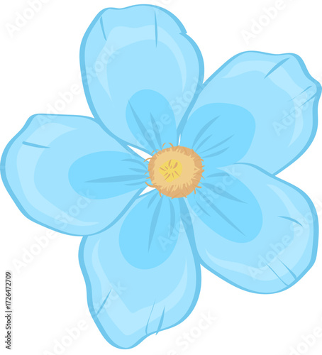 single blue flower