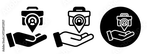 Job Offer Icon Collection Glyph & Mixed Style