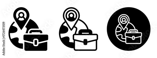 Job Placement Icon Collection Glyph & Mixed Style