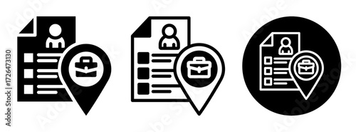 Job Description Icon Collection Glyph & Mixed Style