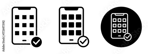 Application Approved Icon Collection Glyph & Mixed Style