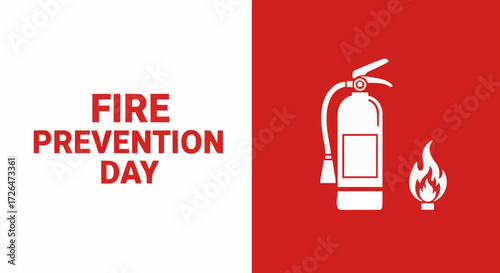 Vector illustration fire prevention day