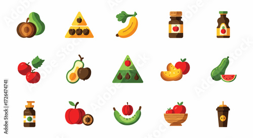 Assorted fruits and vegetables arranged in colorful rows, showcasing healthy food choices and vibrant nutrition, promoting wellness.