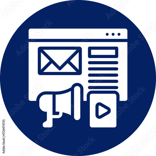 Content marketing icon isolated on white background. vector illustration icon for digital nomad