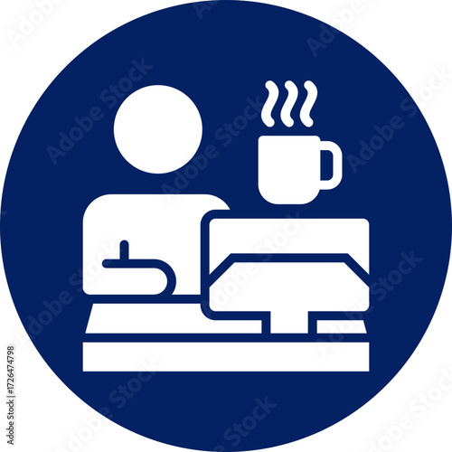 Freelancer icon isolated on white background. vector illustration icon for digital nomad