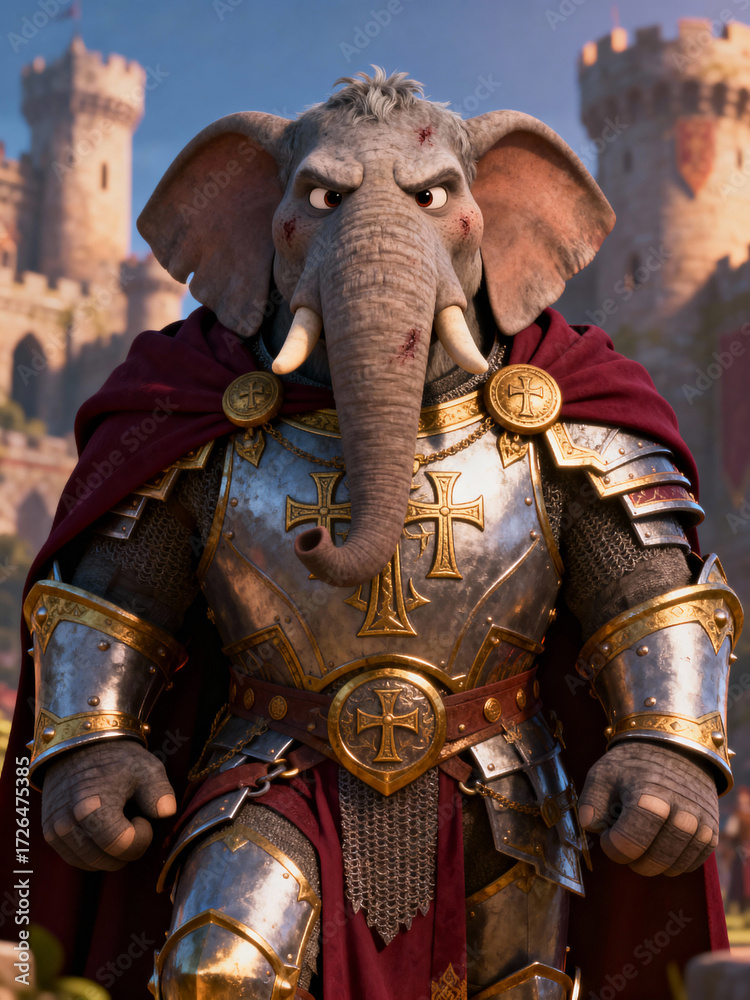 Fototapeta premium elephant knight