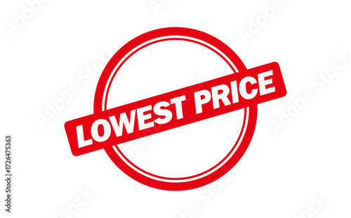 LOWEST PRICE - LOWEST PRICE text written on Red Rubber Stamp 
