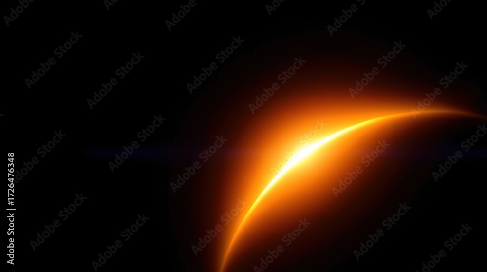 Obraz premium A Celestial Horizon Bathed in Radiant Light: The Fiery Curve of a Planet Illuminated by a Distant Sun