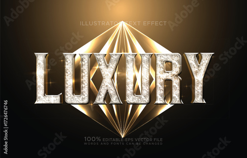 diamond luxury text effect editable shiny text style	
