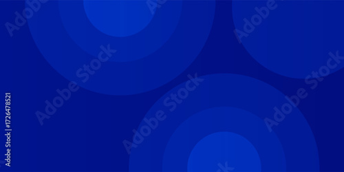 Blue circles shapes dark blue gradient background.