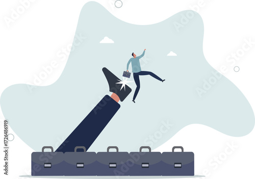 Being fired from work, company lay off or underperform employee, business failure or mistake concept.life and employment of people.