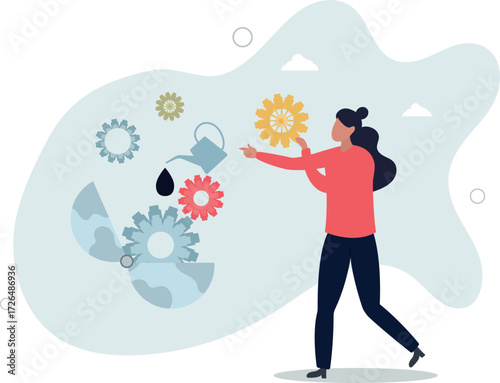 World economics or global and international financial treatment, fix inflation or help, support other countries to recover from crisis, fixing the world concept.life and employment of people.
