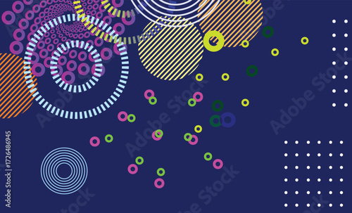Modern circle line abstract colorful design for  cover design, website, banner, flyer,