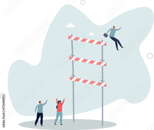 Skill level or experience to overcome challenge and succeed, personal development or improvement, professional or expert level concept.life and employment of people.