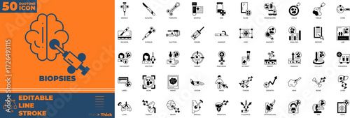 Biopsies Duotone Icon Set.