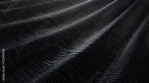 Wallpaper Mural Black Metallic Wave Abstract Background Torontodigital.ca