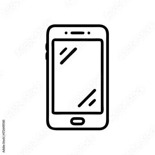 smart phone isolated on white
