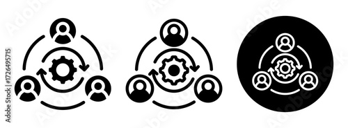 Team Synergy Icon Collection Glyph & Mixed Style