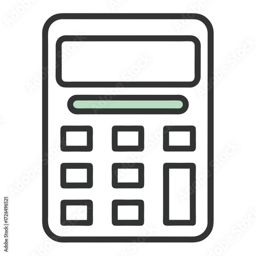 Simple calculator icon for accounting, budgeting and financial tasks offering a clean, modern design emphasizing precision and efficiency in calculations