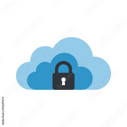 Secure Cloud Storage Illustrative Icon of Data Protection and Privacy
