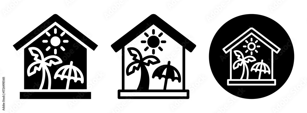 Obraz premium Vacation Rental Icon Collection Glyph & Mixed Style