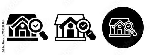 Home Inspection Icon Collection Glyph & Mixed Style