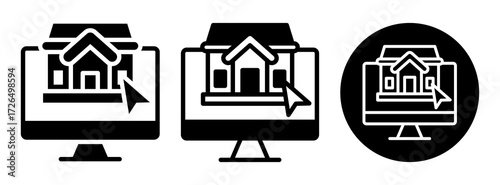 Online Property Icon Collection Glyph & Mixed Style