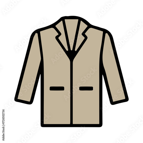 Beige Jacket Icon