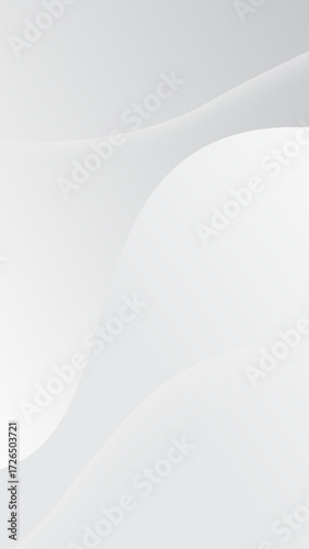 Minimalist White Wavy Abstract Background, Luxury design, Soft Smooth Curves and Light Gradients shadow.