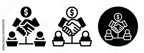 Remote Business Icon Collection Glyph & Mixed Style