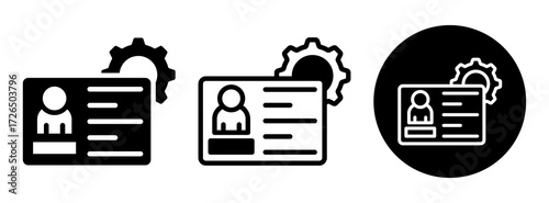 Account Management Icon Collection Glyph & Mixed Style