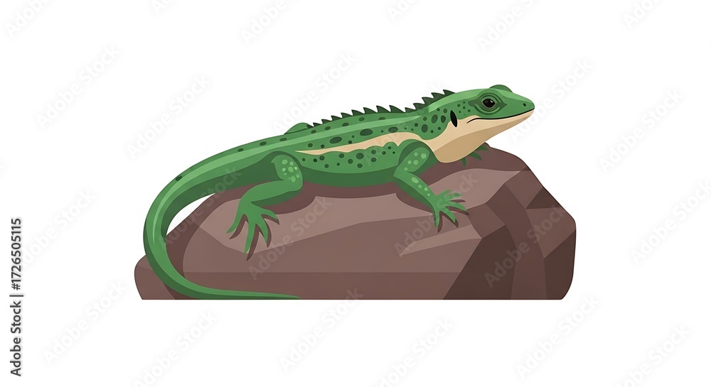 Obraz premium Lizard on a Rock.