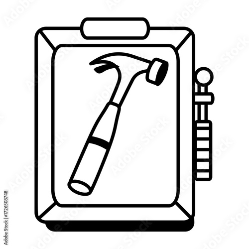 Hand drawn style icon depicting prison shackle
