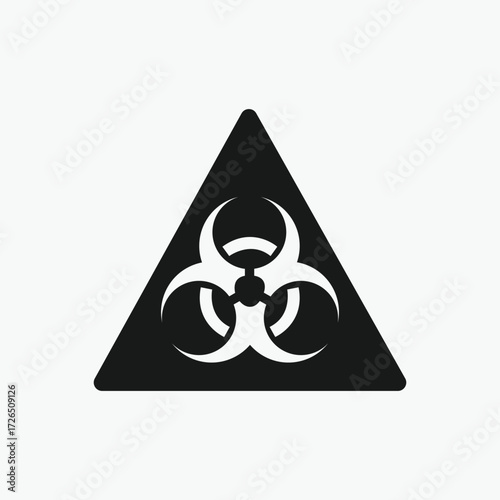 Hazardous Waste Danger sign, Radioactive Sign Vector