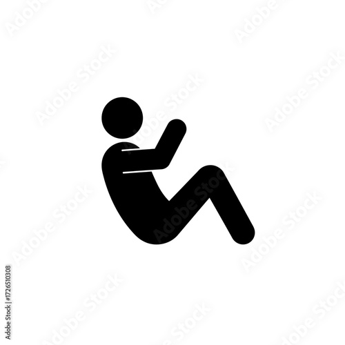 Person performing situps exercise fitness workout physical activity healthy lifestyle.