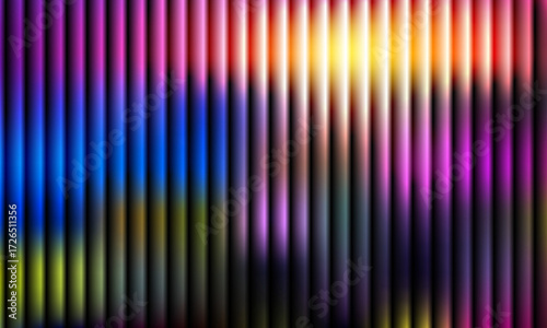 Fractal Glass Gradient Texture effect. Elegant ribbed vertical pattern lines , overlay with transparent background. Modern geometric prism with chromatic effect for poster cover design 