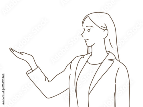 イラスト　女性　手　