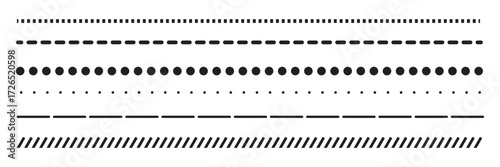 Abstract dashed border divider icon. isolated on white background. Vector illustration. EPS 10
