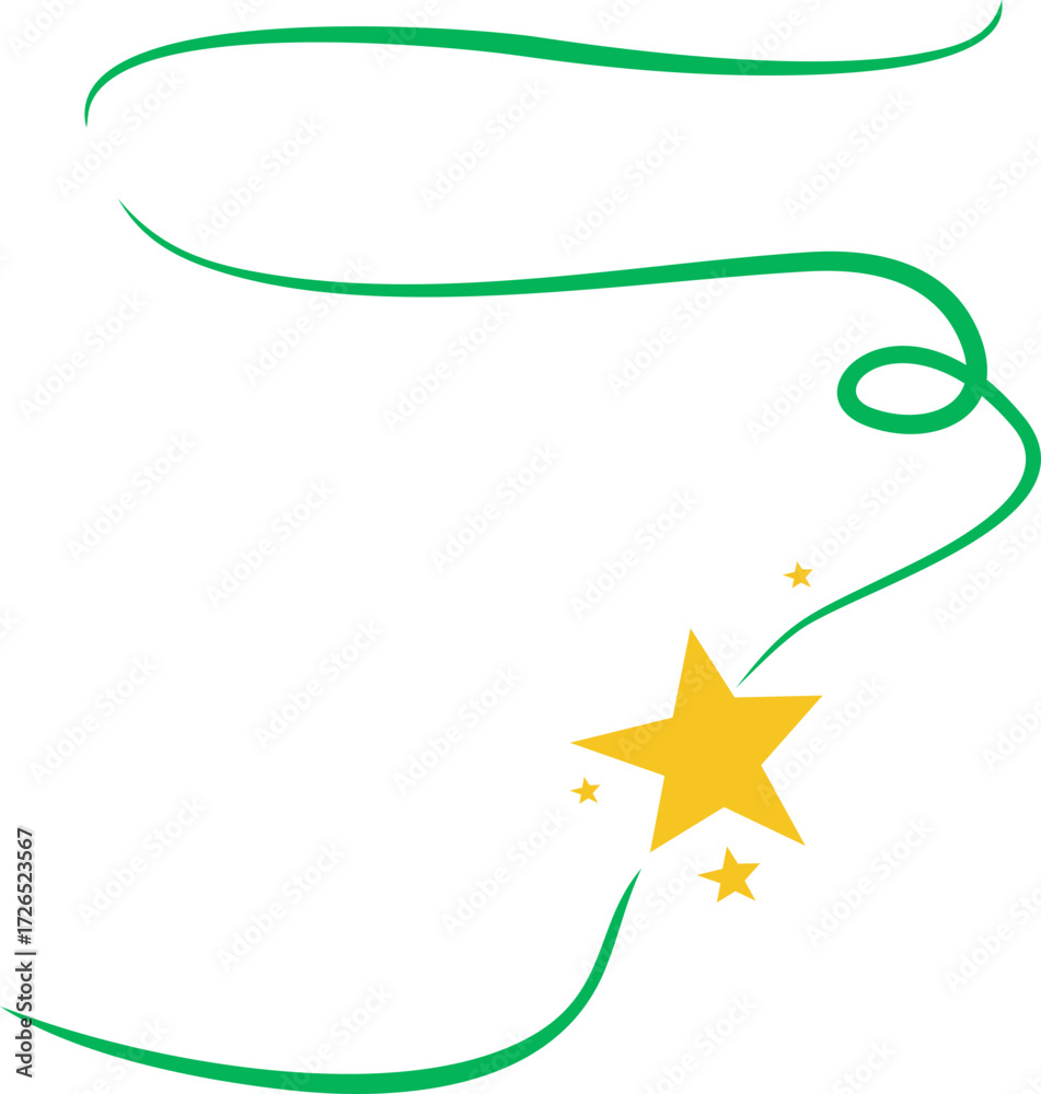 Obraz premium Star Curvy Line Decoration