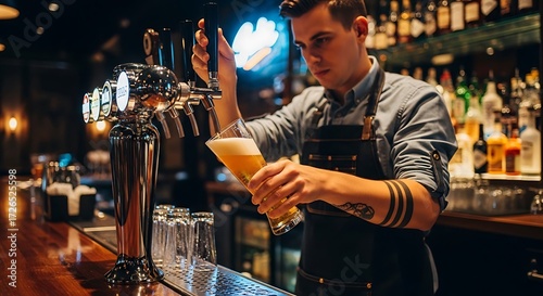 Bartender pouring beer. (3)