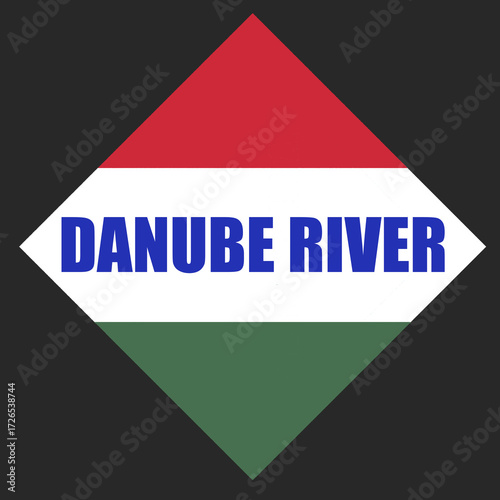Hungarian-themed text design styled in the colours of the Hungary national flag—red, white, and green. Suitable for concepts related to Hungary, national identity, culture, European countries, patriot