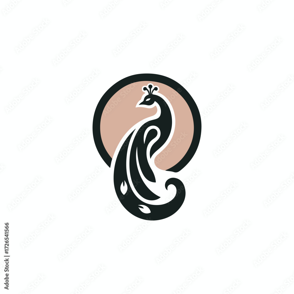 Obraz premium Elegant Peacock Logo