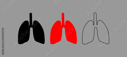 Human lungs icon. Health and medical icon.