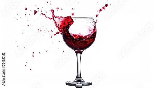 Red wine splashing from a glass (1)