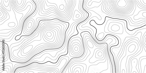 contours topo design. Retro topographic map. Geographic contour map. Abstract outline grid, vector illustration.