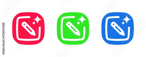 Icons for AI editing and content creation.