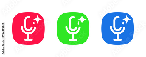 Icons for AI-powered voice assistants and command recognition.
