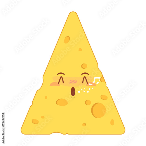 cheese whistling face cartoon cute