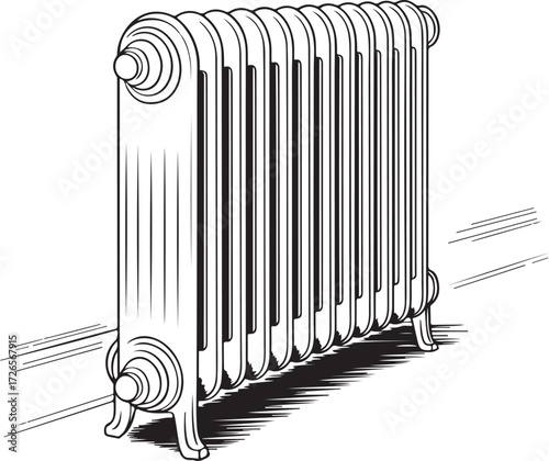 Vintage Radiator Illustration