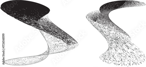 Sprayed black shape.Graffiti art design . Noise dispersion logo . Spray effect .Grunge, grainy, gritty texture . Distressed element .vector 
